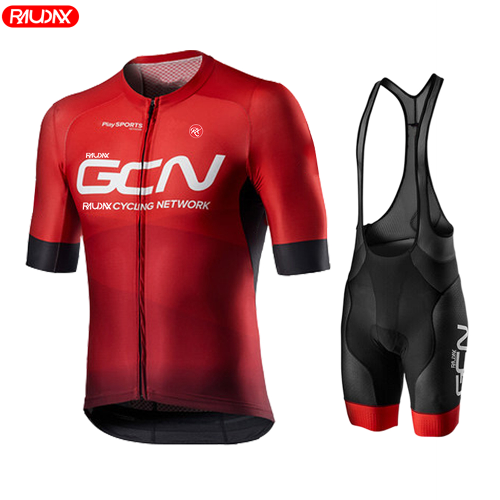 Cycling Gear Jersey - 2026 Raudax Gcn 夏半袖ジャージ通気性ロードバイクユニフォーム MTB シャツ自転車男性サイクリング服セット