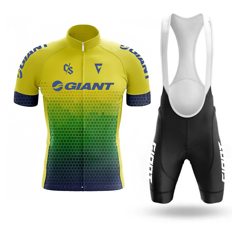 Cycling Gear Jersey - 男性用ジャイアントサイクリングジャージ、ロードマウンテンバイクショーツ、通気性のある夏服、プロのユニフォーム