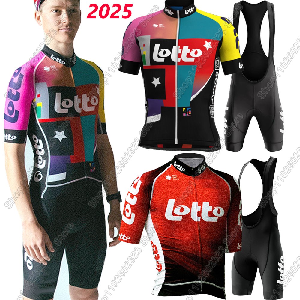 Cycling Gear Jersey - ロトチーム2025サイクリングジャージセット サマーベルギー ウェア メンズキット ロードバイクシャツ スーツ