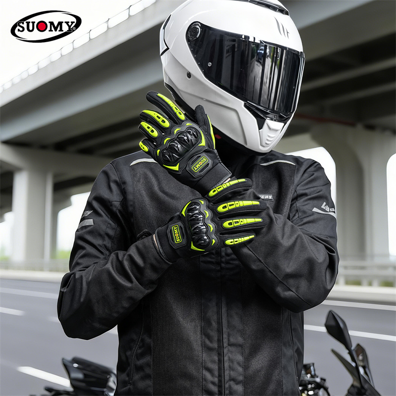 Cycling Gear Display - SUOMY クラシック夏通気性メッシュオートバイグローブタッチスクリーン男性女性モトクロスサイクリング MTB レーシング軽量ギア
