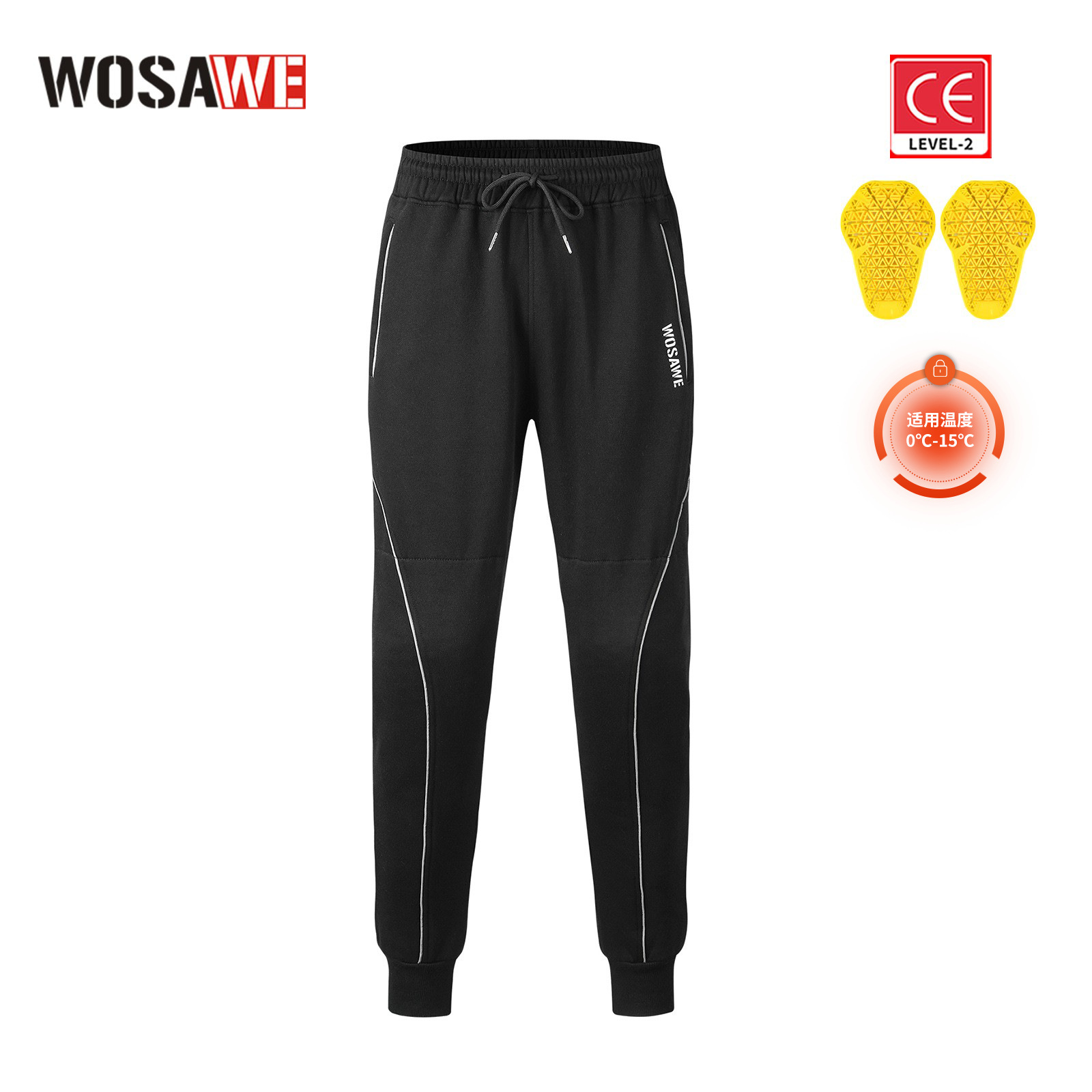 WOSAWE 冬用バイクパンツ メンズ サーマルフリース 膝 - Cycling Gear For Winter のレビューと価格
