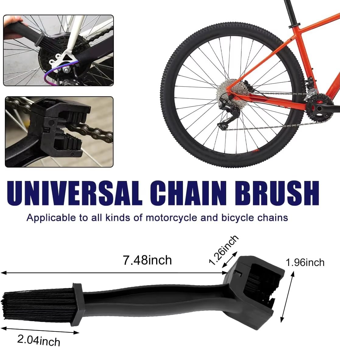 携帯式プラスチックチェーンクリーニングブラシ オートバイ・ロ - Bike Chain Cleaner のレビューと価格