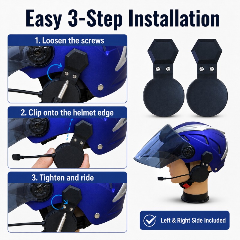 風よけ用クリップオンヘルメットイヤーカバー – スクーター、 - Bicycle Helmet のレビューと価格