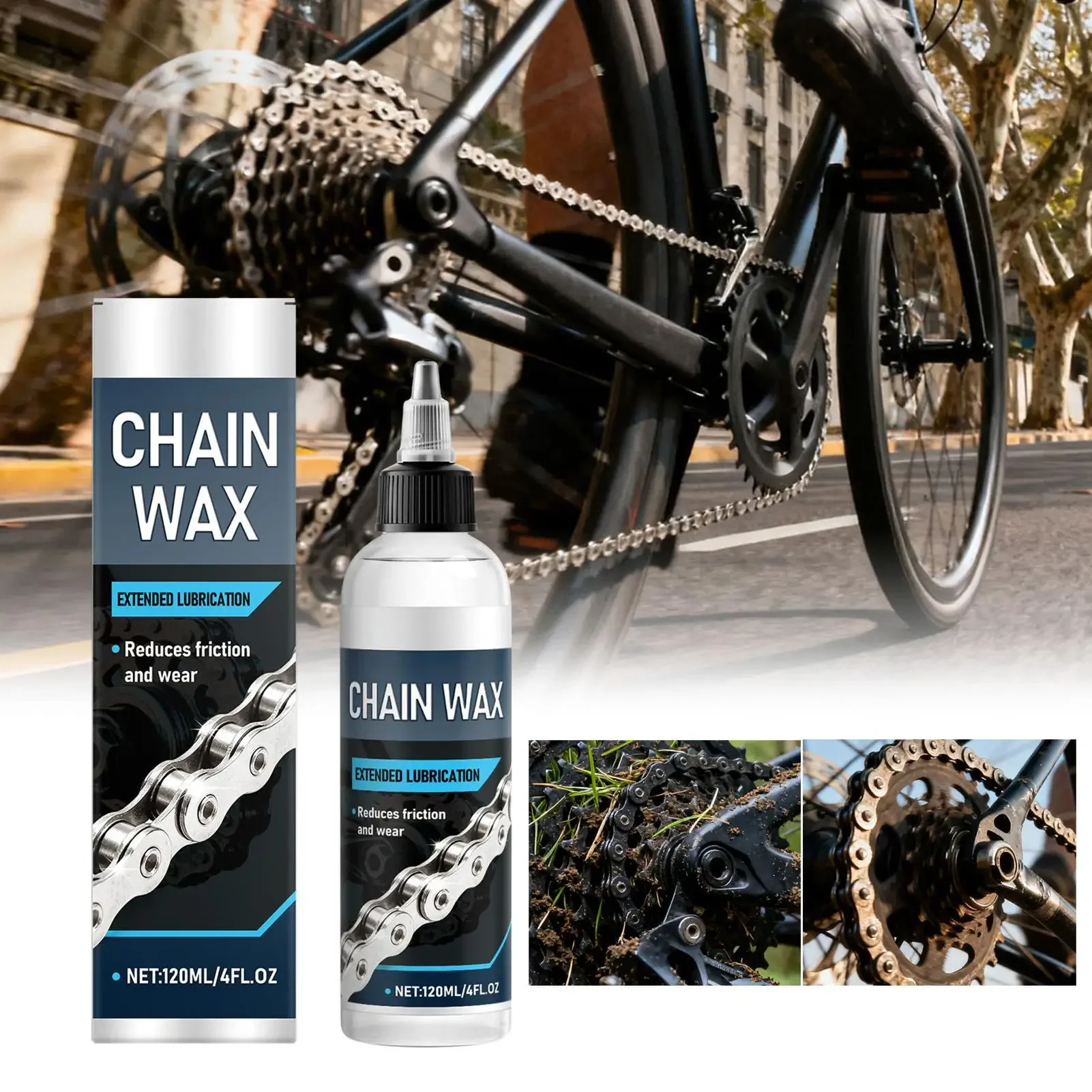 120ml ワックスベースのバイクチェーン潤滑剤 MTB オ - Bike Chain Cleaner のレビューと価格