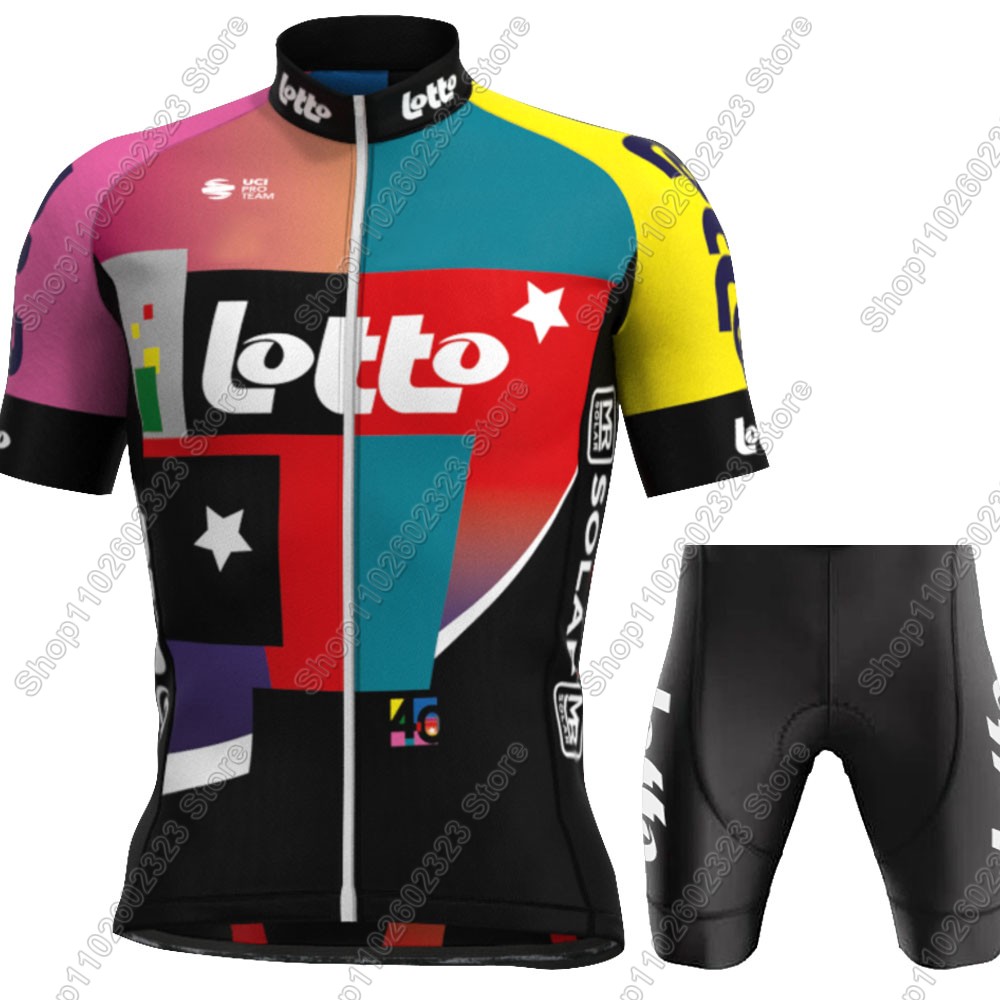 ロトチーム2025サイクリングジャージセット サマーベルギー - Cycling Gear Jersey のレビューと価格