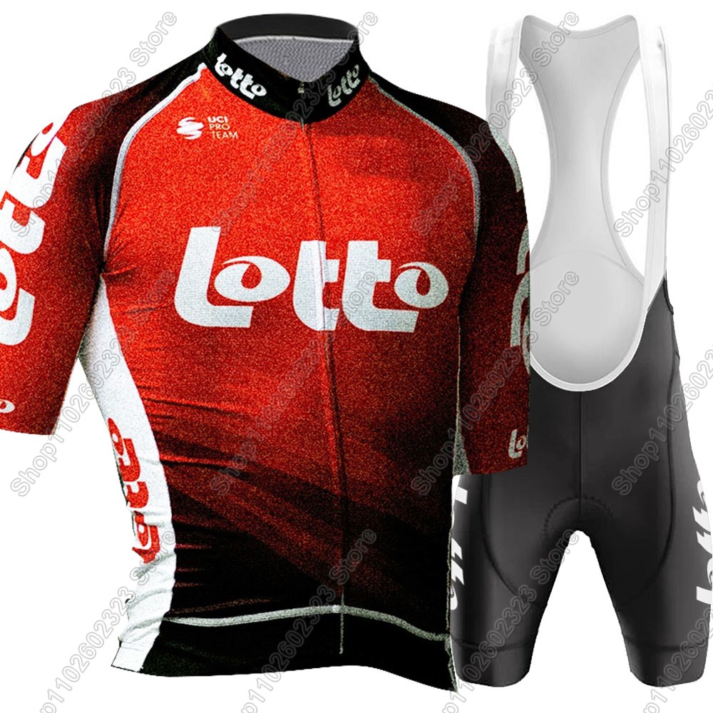 ロトチーム2025サイクリングジャージセット サマーベルギー - Cycling Gear Jersey のレビューと価格