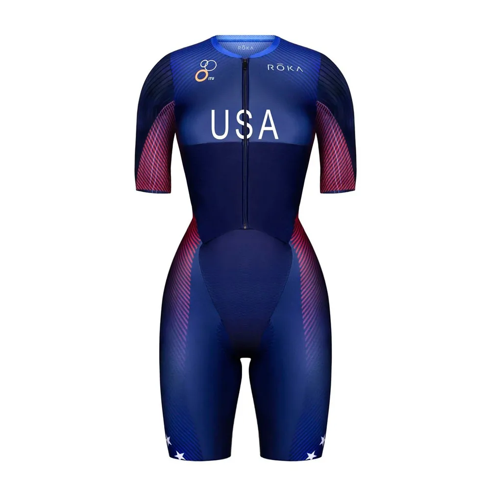 ロカ-女性用半袖トライアスロンジャンプスーツ、ロードバイク、 - Cycling Gear Jersey のレビューと価格