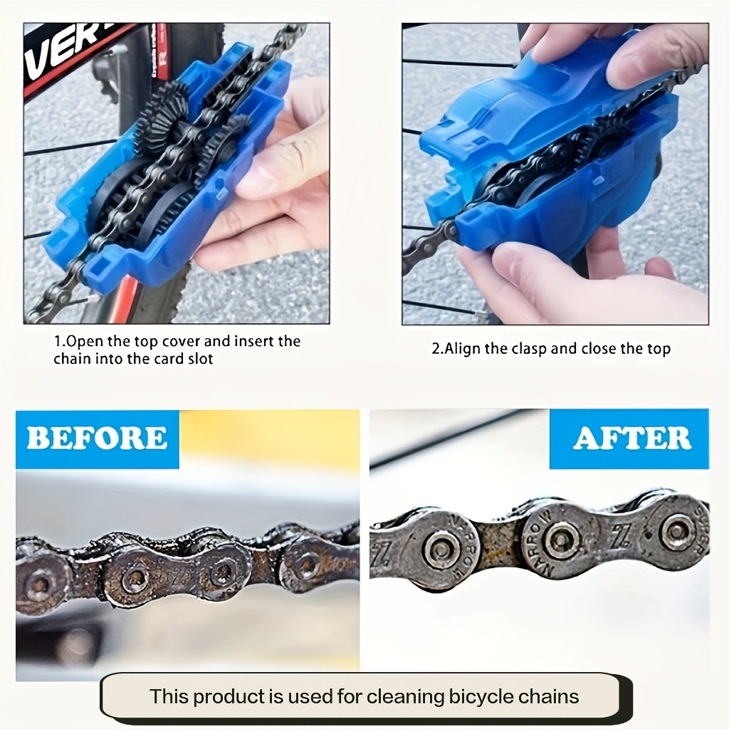 1pc 自転車チェーンクリーナー、ポータブルハンドヘルド自転 - Bike Chain Cleaner のレビューと価格