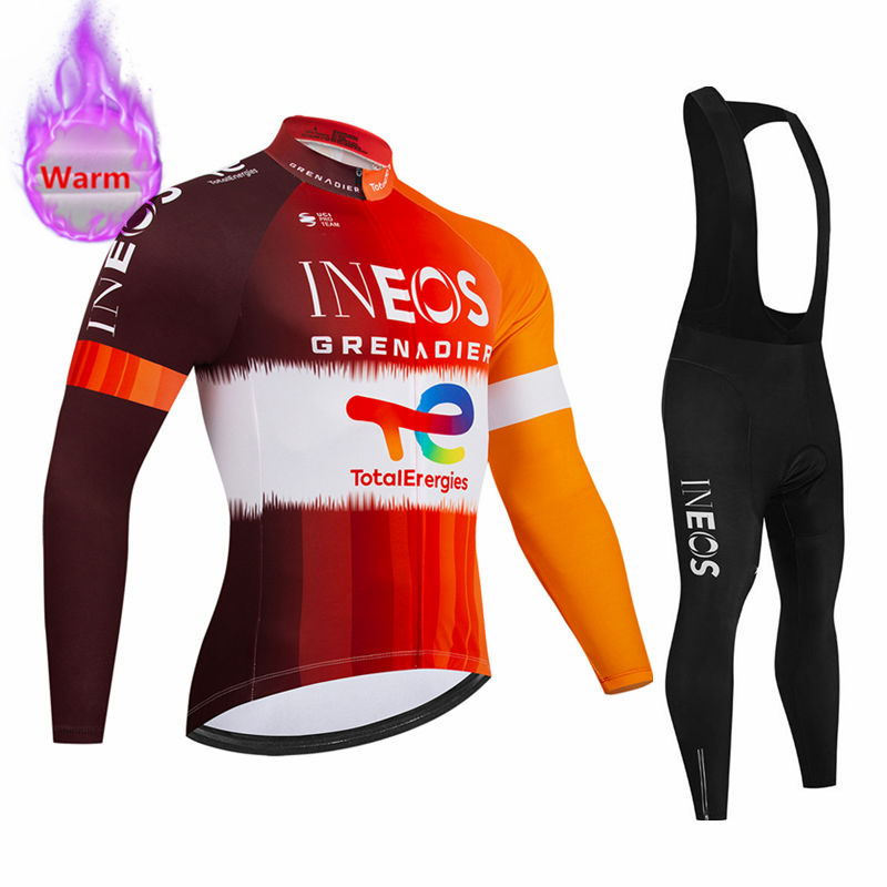 Ineos チーム冬用長袖サーマルフリースサイクリングジャー - Cycling Gear For Winter のレビューと価格