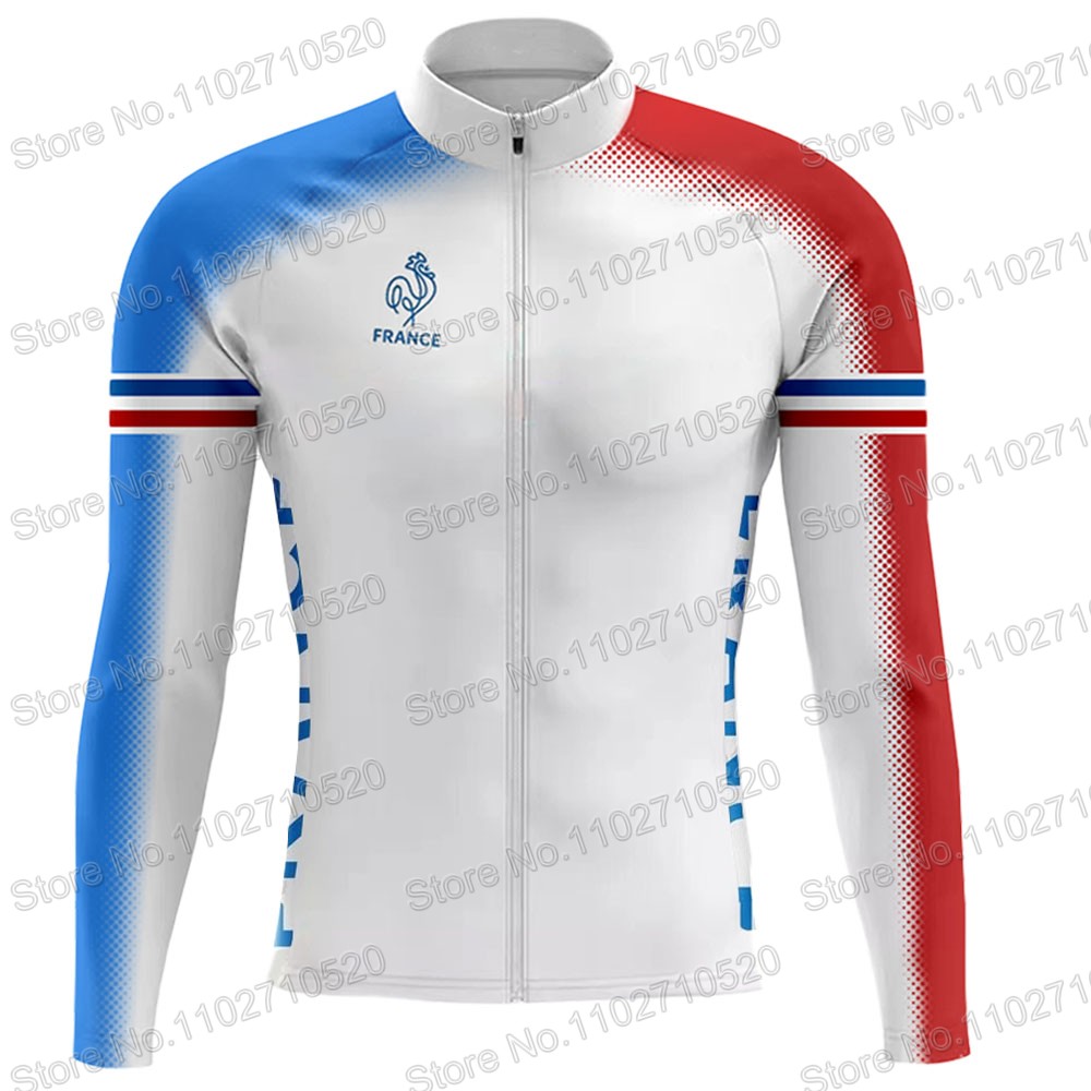 フランス代表チーム 2025 サイクリングジャージセット長袖 - Cycling Gear For Winter のレビューと価格